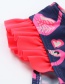 Fashion Navy + Rose Red Flamingo Print Flash Split Split Swimsuit