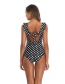 Fashion Black Dot Flashing One-piece Swimsuit