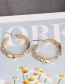 Fashion Golden Alloy Matte Gold-plated C-type Earrings