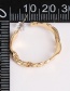 Fashion Golden Alloy Matte Gold-plated C-type Earrings