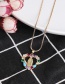 Fashion Golden Heart-shaped Cutout Zircon Necklace With Diamonds
