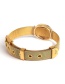 Fashion Heart Shaped Golden Alloy Diamond Bracelet