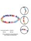 Fashion Color Woven Elastic Rope Rainbow Beads Alphabet Love Beaded Bracelet