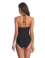 Fashion Leopard Print Printed V-neck Pleated One-piece Swimsuit