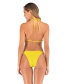 Fashion Yellow Halter Adjustable Swimsuit