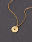 Fashion Golden Round Matte Love Stainless Steel Necklace