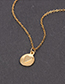 Fashion Golden Round Matte Love Stainless Steel Necklace