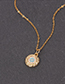 Fashion Golden Gold-plated Eye Medallion Coin Necklace