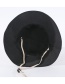 Fashion Black Cotton Reversible Fisherman Hat