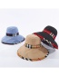Fashion Beige Babag Color-blocking Fisherman Hat