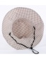 Fashion Beige Small Plaid Double-sided Cotton Foldable Fisherman Hat
