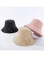 Fashion Pink Cotton Button Car Line Shade Fisherman Hat