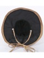 Fashion Black Fisherman Hat With Double Straps