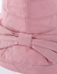 Fashion Pink Bow Ruffled Big Brim Visor