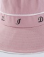 Fashion Pink Lettering Fisherman Hat