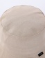 Fashion Khaki Cloth Label Foldable Fisherman Hat