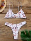 Fashion Pink Reversible Printed Triangle Split Swimsuit