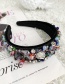 Fashion Color Resin Beaded Hairband With Diamonds