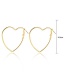 Fashion Golden Quadrilateral Polygonal Geometric Earrings