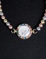 Fashion W Color Alphabet 18k Ball Woven Bracelet