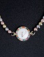Fashion D Color Alphabet 18k Ball Woven Bracelet