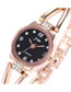 Fashion Rose Gold White Flour Waterproof Quartz Electronic Watch With Steel Bracelet