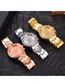 Fashion Golden Stainless Steel Quartz Watch With Diamonds