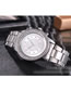 Fashion Silver Stainless Steel Quartz Watch With Diamonds