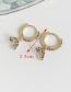 Fashion Golden Cubic Zirconia Dolomite Earrings