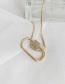 Fashion Golden Cubic Zirconia Geometric Necklace