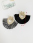Fashion Black And White Alloy Love Tassel Earrings