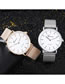 Fashion Mesh Belt Silver Stainless Steel Ultra-thin Two-hand Steel Band Quartz Watch