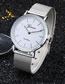 Fashion Mesh Belt Silver Stainless Steel Ultra-thin Two-hand Steel Band Quartz Watch