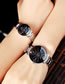 Fashion Women's White Noodles Quartz Watch With Silver Band And Diamonds