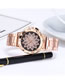 Fashion Black Rose Quartz Watch With Diamonds