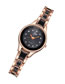 Fashion Black-faced Quartz Watch With Diamond Strap Bracelet