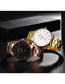Fashion Golden Large Dial Steel Band Striped Quartz Men's Watch