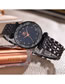 Fashion Gun Black Plated Imitation Steel With Point Drill Ball Quartz Watch