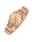 Fashion Golden Rose Quartz Watch With Diamonds