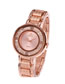 Fashion Rose Gold Quartz Watch With Diamonds