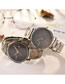 Fashion Silver With Blue Surface Steel Strap Ultra-thin Calendar Quartz Men's Watch