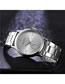 Fashion Silver Ultra-thin Quartz Alloy Steel Band Watch