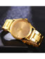 Fashion Golden Ultra-thin Quartz Alloy Steel Band Watch