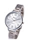 Fashion Silver Large Steel Band Quartz Alloy Fine Chain Watch