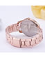 Fashion Rose Gold Roman Scale Quartz Watch With Steel Band And Diamonds