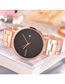 Fashion Black Face With Silver Band Steel Strap Ultra-thin Calendar Men's Watch
