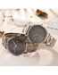 Fashion Silver With Gray Surface Steel Strap Ultra-thin Calendar Men's Watch