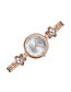 Fashion Silver Quartz Bracelet Pentagram Diamond Steel Watch