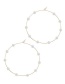Fashion Silver Pearl Large Circle Earrings