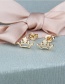 Fashion Gold-plated Copper Plated Smooth Crown Earrings